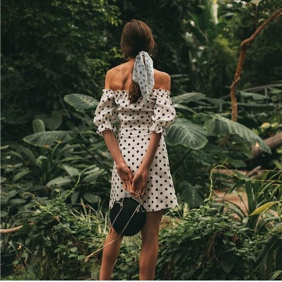 5/$25 Floral White SCARF SCRUNCHY - Picture 2 of 4